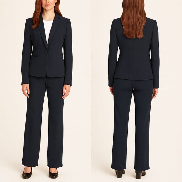 Roz & Ali Womens Black Straight-Leg Stretch Pants Pull On Size 8 Business Casual - Picture 14 of 14